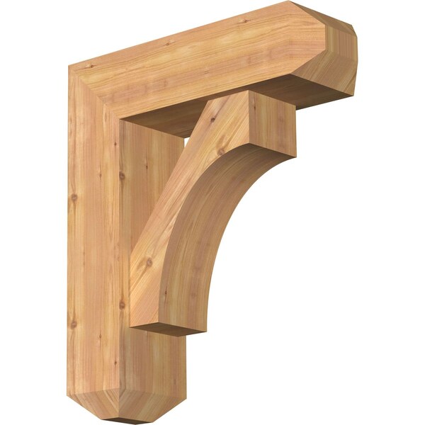 Ekena Millwork Westlake Craftsman Smooth Bracket w/ Offset Brace, Western Red Cedar, 7 1/2"W x 24"D x 28"H BKT0806X24X28WTL04SWR - main